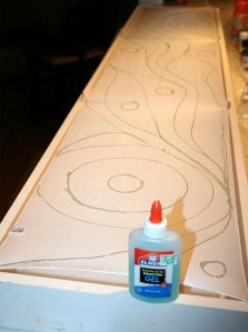 silk scarf with glue resist